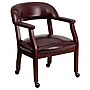 Flash Furniture Vinyl Mid Back Luxurious Conference Chair With Casters, Oxblood~#|#~sp137085250_sc7
