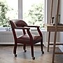 Flash Furniture Vinyl Mid Back Luxurious Conference Chair With Casters, Oxblood~#|#~sp137085251_sc7