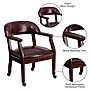 Flash Furniture Vinyl Mid Back Luxurious Conference Chair With Casters, Oxblood~#|#~sp137085253_sc7