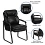 Flash Furniture Leather Mid Back Executive Side Chair With Sled Base, Black~#|#~sp137085563_sc7