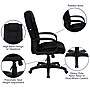 Flash Furniture Jessica Fabric Swivel High Back Executive Office Chair, Black (GO5301BBK)~#|#~sp137085748_sc7