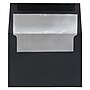 JAM Paper A7 Foil Lined Invitation Envelopes, 5.25 x 7.25, Black Linen with Silver Foil, Bulk 1000/Carton (03243688B)~#|#~sp137085792_sc7