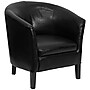 Flash Furniture Leather Club Chair, Black (GOS11BKBARREL)~#|#~sp137086126_sc7