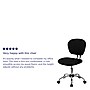 Flash Furniture Beverly Armless Ergonomic Mesh Swivel Mid-Back Padded Task Office Chair, Black (H2376FBK)~#|#~sp137086259_sc7