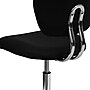 Flash Furniture Beverly Armless Ergonomic Mesh Swivel Mid-Back Padded Task Office Chair, Black (H2376FBK)~#|#~sp137086263_sc7