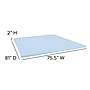 Flash Furniture Capri Comfortable Sleep King Size Cooling Gel Memory Foam Mattress Topper, Blue, 75.5" x 81" x 2" (MRM352K)~#|#~sp137086354_sc7