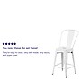 Flash Furniture Commercial 24" High White Metal Indoor-Outdoor Counter Height Stool with Removable Back, 4 Pack (4CH3132024GBWH)~#|#~sp137087490_sc7