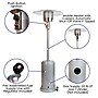 Flash Furniture Sol Propane Freestanding Outdoor Heater, 40000 BTU, Silver (NANHSSAGHSL)~#|#~sp137088250_sc7