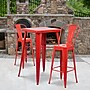Flash Furniture Commercial Grade 30" High Red Metal Indoor-Outdoor Barstool with Removable Back, 4 Pack (4CH3132030GBRED)~#|#~sp137090778_sc7