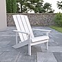 Flash Furniture Charlestown All-Weather Poly Resin Wood Adirondack Chair, White (JJC14501WH)~#|#~sp137091509_sc7