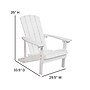 Flash Furniture Charlestown All-Weather Poly Resin Wood Adirondack Chair, White (JJC14501WH)~#|#~sp137091517_sc7