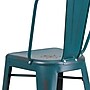 Flash Furniture Commercial 30" High Distressed Kelly Blue-Teal Metal Indoor-Outdoor Barstool with Back, 4 Pack (4ET353430KB)~#|#~sp137092260_sc7