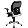 Flash Furniture Albert Ergonomic LeatherSoft/Mesh Swivel Mid-Back Executive Office Chair, Black (LFW42LBK)~#|#~sp137094761_sc7