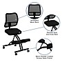 Flash Furniture Tatum Armless Ergonomic Mesh Mobile Kneeling Office Chair, Black (WL3520)~#|#~sp137094876_sc7