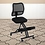 Flash Furniture Tatum Armless Ergonomic Mesh Mobile Kneeling Office Chair, Black (WL3520)~#|#~sp137094966_sc7