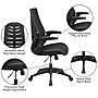 Flash Furniture Kale Ergonomic Mesh Swivel High Back Executive Office Chair, Black (BLZP809BK)~#|#~sp137095293_sc7