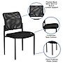Flash Furniture Jana Mesh Stackable Side Chair, Black (GO5152)~#|#~sp137095354_sc7