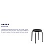 Flash Furniture Stackable Stool With Black Seat and Silver Powder Coated Frame, Black~#|#~sp137095469_sc7