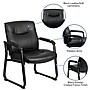 Flash Furniture HERCULES Faux Leather Reception Chair, Black (GO2136)~#|#~sp137095830_sc7
