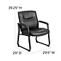 Flash Furniture HERCULES Faux Leather Reception Chair, Black (GO2136)~#|#~sp137095831_sc7