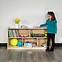Flash Furniture 24"H x 48"L Wooden 5 Section School Classroom Storage Cabinet, Natural (MKSTRG006)~#|#~sp137095978_sc7
