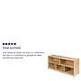 Flash Furniture 24"H x 48"L Wooden 5 Section School Classroom Storage Cabinet, Natural (MKSTRG006)~#|#~sp137095980_sc7