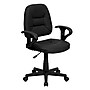 Flash Furniture Leather Ergonomic Task Chair With Arms, Black~#|#~sp137097441_sc7