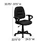 Flash Furniture Leather Ergonomic Task Chair With Arms, Black~#|#~sp137097447_sc7