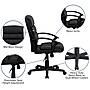Flash Furniture Lane LeatherSoft Swivel Mid-Back Task Office Chair, Black (GO1004BKLEA)~#|#~sp137097771_sc7
