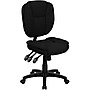 Flash Furniture Caroline Armless Ergonomic Fabric Swivel Mid-Back Multifunction Task Office Chair, Black (GO930FBK)~#|#~sp137097859_sc7