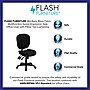 Flash Furniture Caroline Armless Ergonomic Fabric Swivel Mid-Back Multifunction Task Office Chair, Black (GO930FBK)~#|#~sp137097861_sc7