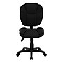 Flash Furniture Caroline Armless Ergonomic Fabric Swivel Mid-Back Multifunction Task Office Chair, Black (GO930FBK)~#|#~sp137097864_sc7