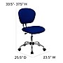 Flash Furniture Beverly Armless Ergonomic Mesh Swivel Mid-Back Padded Task Office Chair, Blue (H2376FBLUE)~#|#~sp137097911_sc7