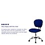 Flash Furniture Beverly Armless Ergonomic Mesh Swivel Mid-Back Padded Task Office Chair, Blue (H2376FBLUE)~#|#~sp137097939_sc7