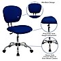 Flash Furniture Beverly Armless Ergonomic Mesh Swivel Mid-Back Padded Task Office Chair, Blue (H2376FBLUE)~#|#~sp137097940_sc7