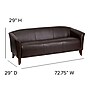 Flash Furniture HERCULES Imperial Series 72.75" LeatherSoft Sofa, Brown (1113BN)~#|#~sp137098671_sc7
