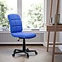 Flash Furniture Clayton Armless Vinyl Swivel Mid-Back Quilted Task Office Chair, Blue (GO16911BLUE)~#|#~sp137199094_sc7
