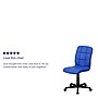 Flash Furniture Clayton Armless Vinyl Swivel Mid-Back Quilted Task Office Chair, Blue (GO16911BLUE)~#|#~sp137199097_sc7