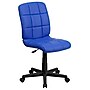Flash Furniture Clayton Armless Vinyl Swivel Mid-Back Quilted Task Office Chair, Blue (GO16911BLUE)~#|#~sp137199204_sc7