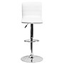 Flash Furniture Contemporary Vinyl Adjustable Counter Height Swivel Stool with Back, White, 2-Pieces (2CH920231WHGG)~#|#~sp137199369_sc7