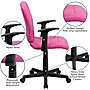 Flash Furniture Clayton Vinyl Swivel Mid-Back Quilted Task Office Chair, Pink (GO16911PINKA)~#|#~sp137199592_sc7