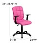 Flash Furniture Clayton Vinyl Swivel Mid-Back Quilted Task Office Chair, Pink (GO16911PINKA)~#|#~sp137199593_sc7