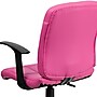 Flash Furniture Clayton Vinyl Swivel Mid-Back Quilted Task Office Chair, Pink (GO16911PINKA)~#|#~sp137199649_sc7