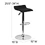 Flash Furniture Contemporary Vinyl Low Back Barstool, Adjustable Height, Black, 2-Pieces (2DS801CONTBKGG)~#|#~sp137199758_sc7