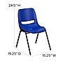 Flash Furniture HERCULES Series Plastic Kid's Shell Stack Chair, Navy/Black (RUT14NVYBK)~#|#~sp137201976_sc7