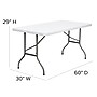 Flash Furniture Elon 5' x 30" Plastic Folding Table, Granite White (DADYCZ152)~#|#~sp137202508_sc7