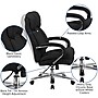 Flash Furniture HERCULES Series Ergonomic Fabric Executive Big & Tall Chair, 500 lb. Capacity, Black (GO2078)~#|#~sp137203339_sc7