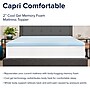 Flash Furniture Capri Comfortable Sleep Twin Size Cooling Gel Memory Foam Mattress Topper, Blue, 39" x 75.5" x 2" (MRM352T)~#|#~sp137203777_sc7