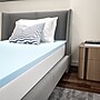 Flash Furniture Capri Comfortable Sleep Twin Size Cooling Gel Memory Foam Mattress Topper, Blue, 39" x 75.5" x 2" (MRM352T)~#|#~sp137203783_sc7