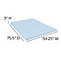 Flash Furniture Capri Comfortable Sleep Full Size Cooling Gel Memory Foam Mattress Topper, Blue, 54.3" x 75.5" x 3"  (MRM353F)~#|#~sp137203841_sc7
